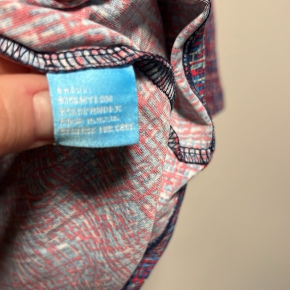 J. MCLAUGHLIN Durham Ruffle Neck 3/4 Sleeve Blouse, Multicolor, Size S - Picture 6 of 7